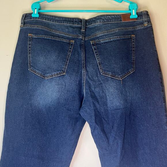 NWT! Hollister Dark Wash Low-Rise Dad Jean Outer Ankle Slit Size 19R W34 L31 - Picture 7 of 12
